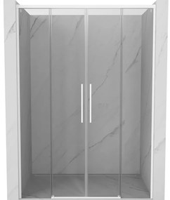 Mexen Rox drzwi prysznicowe rozsuwane 140 cm, transparent, białe - 8C2-140-002-20-00