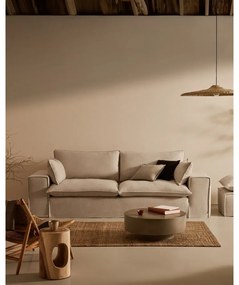 Beżowa lniana sofa 280 cm Anarela – Kave Home