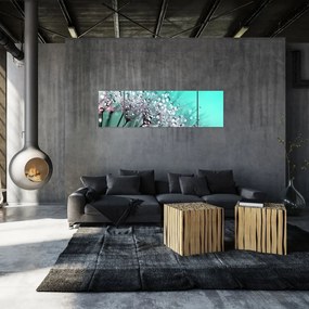 Obraz - zroszona roślina (170x50 cm)