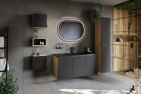 Szafka łazienkowa OCEAN BLACK 83-35-1DQ 35x35cm dąb olejowany/czarna COMAD