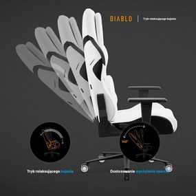 Fotel gamingowy Diablo X.One Prime, Normal Size, Ghosted White
