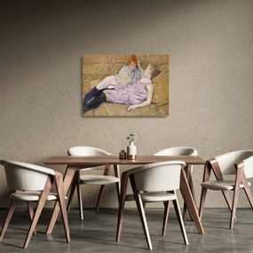Obraz na szkle - Henri de Toulouse-Lautrec, The Sofa, reprodukcje (70x50 cm)