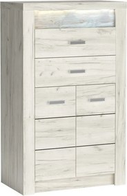 Komoda ZERI - Dąb biały / 76 cm / 2 szuflady