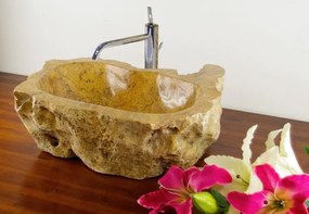 Umywalka nablatowa z naturalnego kamienia SAVONA