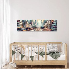 Obraz - Życie w wielkim mieście (170x50 cm)