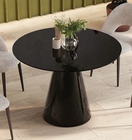Okrągły stół Pineto czarny połysk Hubertus