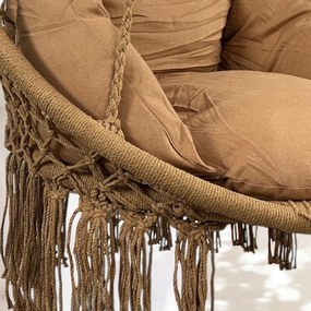 Fotel wiszący Nestio MAS-RHC-003, bocianie gniazdo do domu i ogrodu, kolor brązowy