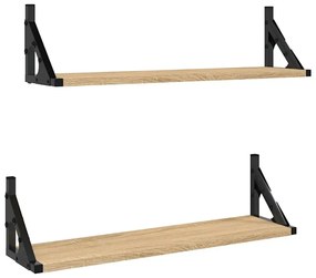 Zestaw dwóch półek 60 cm dąb sonoma - Sarea