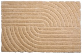 Dywan shaggy z długim włosiem, z wypukłym wzorem - 160 x 230 cm - Ciemny beż - MERISA