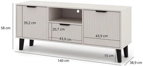 Szafka pod tv na nóżkach kaszmir + dąb artisan W3-D98
