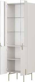 Witryna Malmi 60 cm czterodrzwiowa - kaszmir / złote nóżki