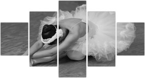 Obraz - Balerina, czarno-biały (125x70 cm)