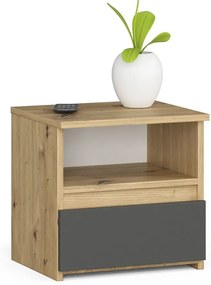 Szafka nocna dąb artisan + szary E7-L45
