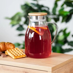 4Home Dzbanek szklany z pokrywką Bamboo Hot&Cool, 1,7 l
