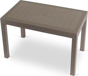 Stół Ogrodowy Prostokątny FARGO Brązowy Technorattan