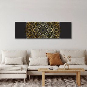 Obraz złotej abstrakcji (170x50 cm)