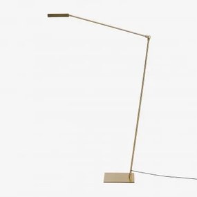 Lampa Stojąca Led Z Żelaza Valtyn Złoto - Sklum