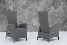 Doppler PARIS LIKA-TEX® szare - luksusowy regulowany fotel ogrodowy - Towar rozpakowany (N352)
