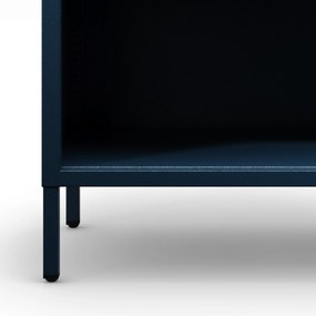 Niski regał metalowy granatowy Modern LUCA, 1000 x 900 x 350 mm