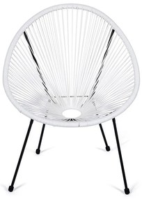 Biały metalowy/plastikowy fotel ogrodowy Avocado Comfort – Bonami Selection