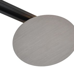 Nowoczesna lampa sufitowa w kolorze metalu do systemu szynowego 1-fazowego 2-punktowa - Iconic Pulley Nowoczesny Oswietlenie wewnetrzne