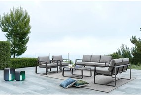 Szara aluminiowa sofa ogrodowa Merrigan – Bizzotto