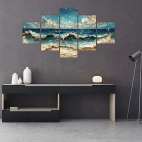 Obraz - Malowanie morza (125x70 cm)