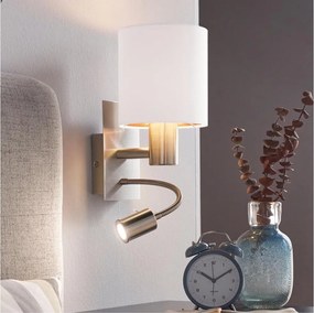 Eglo 96484 - Elastyczna lampa LED PASTERI 1xE27/40W+LED/3,8W biała