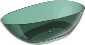Mexen Glass teal wanna wolnostojąca transparentna 170 x 85 cm, korek chrom - 58061708511