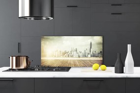 Panel Szklany Potęga Nowojorskich Drapaczy Chmur