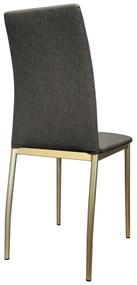 Krzesło tapicerowane ALAN stelaż złoty Sawana 05