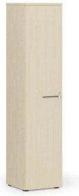 Szafa biurowa wąska PRIMO WOOD, 1781 x 400 x 420 mm, brzoza