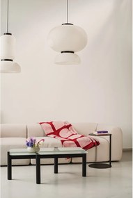 Czarny stolik ze szklanym blatem 55x105 cm Kob – noo.ma