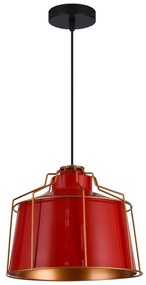 Czerwona lampa wisząca z metalowym kloszem ø 32 cm Goa – GTV