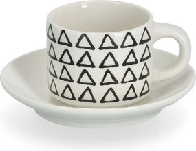 Zestaw filiżanek do espresso w geometryczne wzory, 70 ml