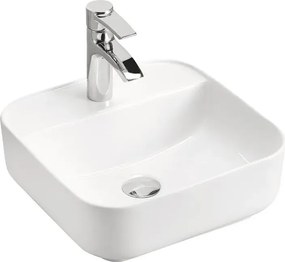Biała ceramiczna umywalka nablatowa N1-Z61