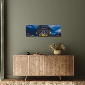 Obraz - Przed burzą (z zegarem) (90x30 cm)