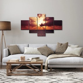 Obraz słońca za chmurami (125x70 cm)