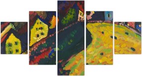 Obraz - Vasily Kandinsky, Houses at Murnau, reprodukcje (125x70 cm)