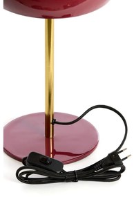 Bordowa lampa stołowa z metalowym kloszem (wysokość 40 cm) Surin – Light &amp; Living