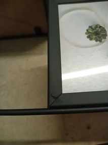 PROMOCJA Półka ścienna z ramkami na zdjęcia KIVORA 40x30 cm, czarna II jakość