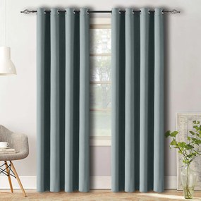 Miętowa zasłona OXFORD 140x250 cm Zawieszanie: Metalowe pierścienie