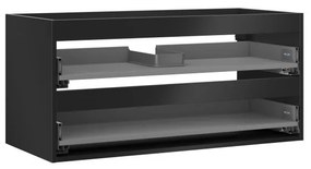 Mexen Box-A korpus szafki podumywalkowej 100 cm, 2 szuflady, czarny mat - 91AX0-1000-470-2-71