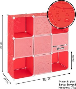 Czerwony regał RED RACK - system wtykowy
