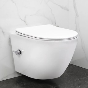 Misa WC podwieszana REA Carlo Lux Rimless z funkcją bidetu