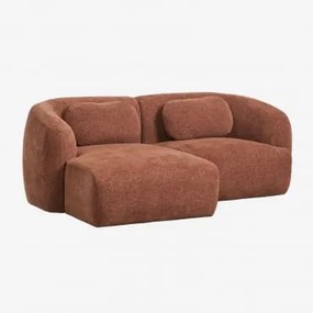 Sofa Modułowy Z Lewym Szezlongiem, 2-częściowy, Z Tkaniny Chenilla Coquette Rdzawobrązowy Chenille - Sklum