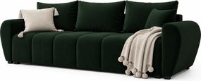 Ciemnozielona rozkładana welurowa sofa M7-L08