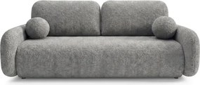 Sofa VIDI Rozkładana Dwuosobowa Ciemnoszara Boucle Nowoczesna