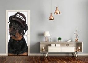 Naklejka samoprzylepna na drzwi Rottweiler