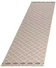 Dywan sznurkowy Patara kratka beżowy 80 cm x  250 cm